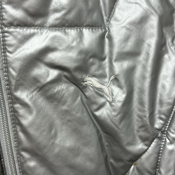 PUMA sport lifestyle padded silver jacket size XS - Picture 2 of 9